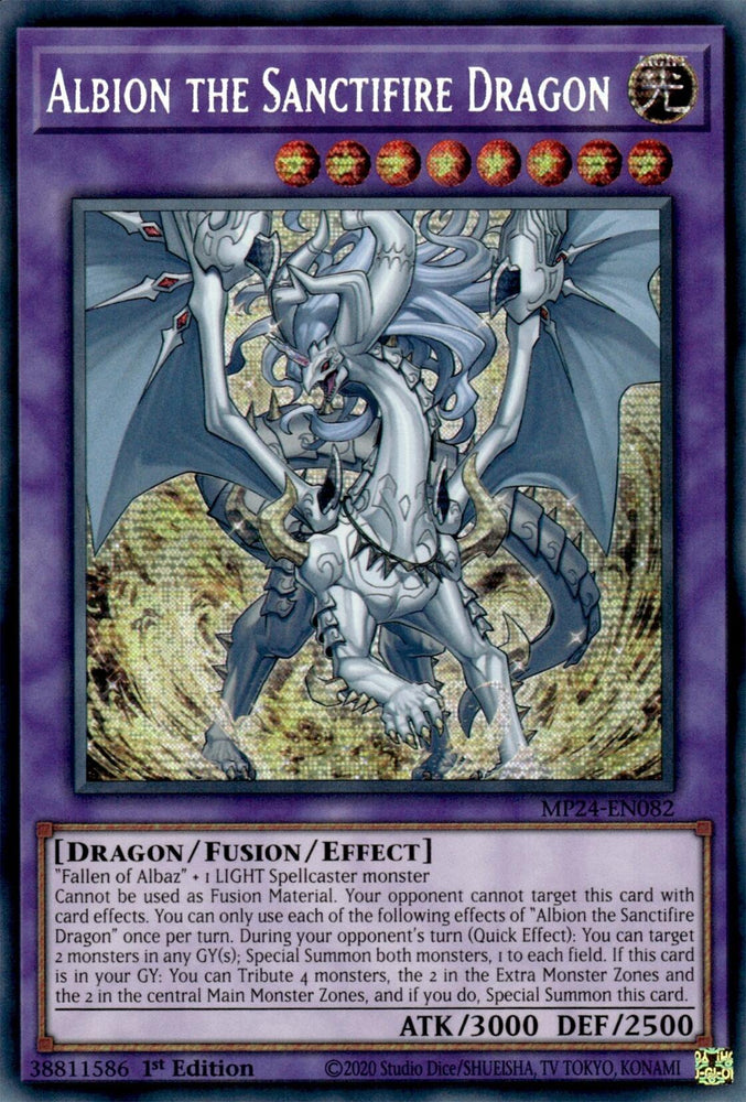 Albion the Sanctifire Dragon [MP24-EN082] Prismatic Secret Rare