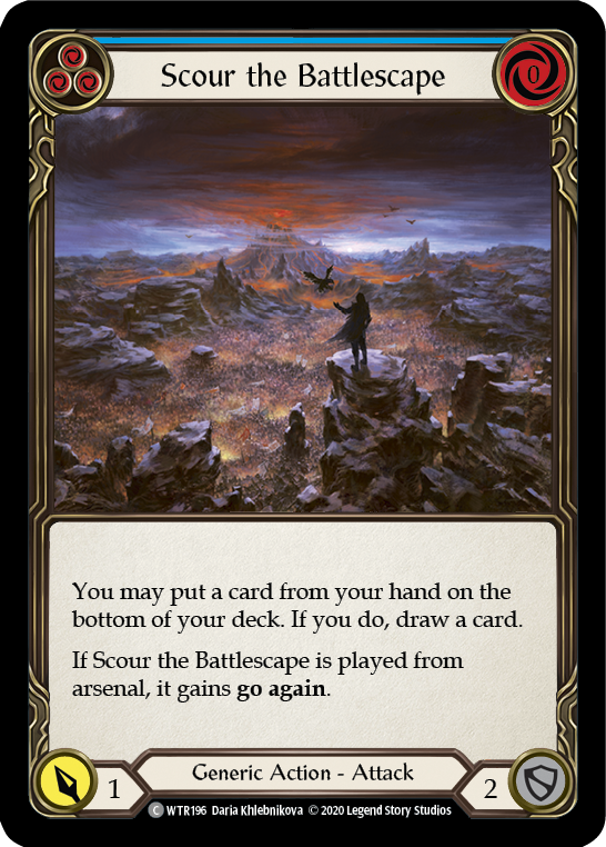 Scour the Battlescape (Blue) [U-WTR196] (Welcome to Rathe Unlimited)  Unlimited Rainbow Foil