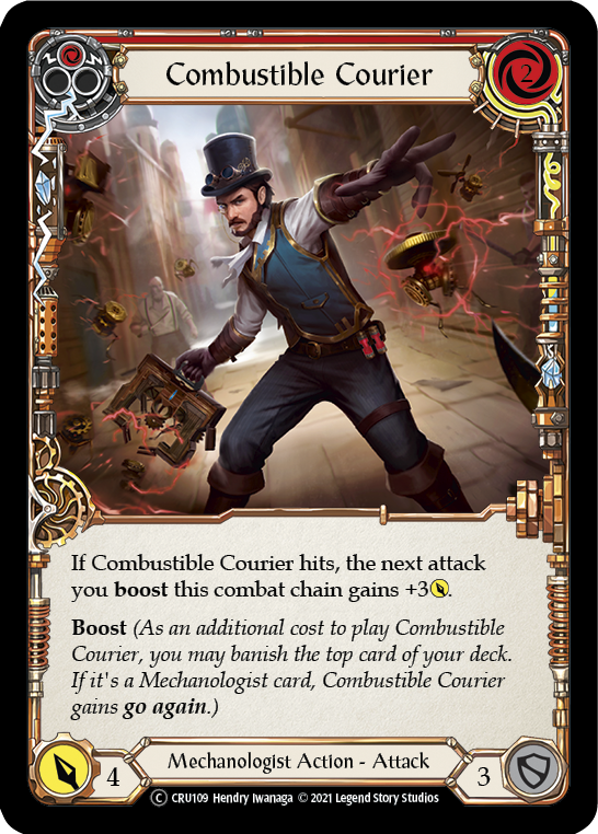 Combustible Courier (Red) [U-CRU109] (Crucible of War Unlimited)  Unlimited Rainbow Foil