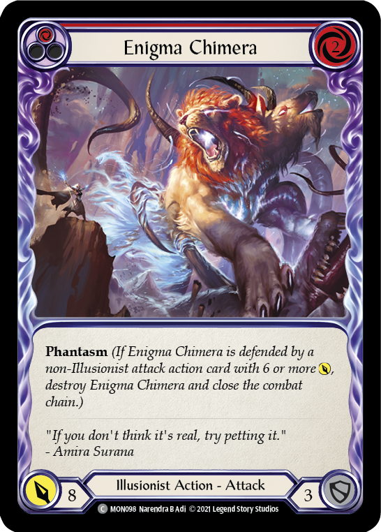 Enigma Chimera (Red) [MON098-RF] (Monarch)  1st Edition Rainbow Foil