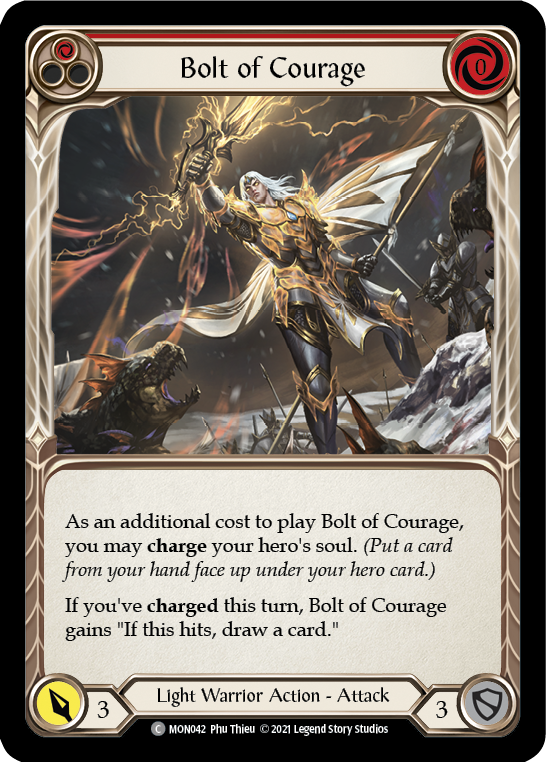 Bolt of Courage (Red) [MON042] (Monarch)  1st Edition Normal