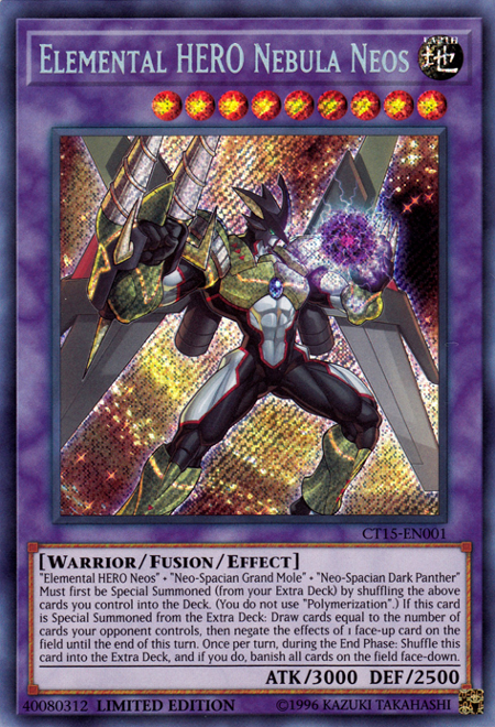 Elemental Hero Nebula Neos [CT15-EN001] Secret Rare