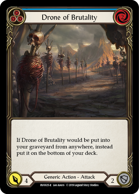 Drone of Brutality (Blue) [BVO025-R] (Bravo Hero Deck)  1st Edition Normal
