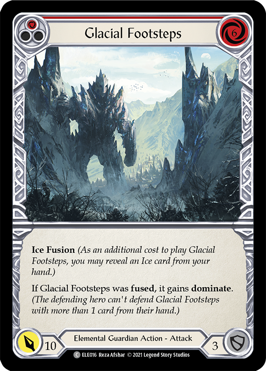 Glacial Footsteps (Red) [ELE016] (Tales of Aria)  1st Edition Rainbow Foil