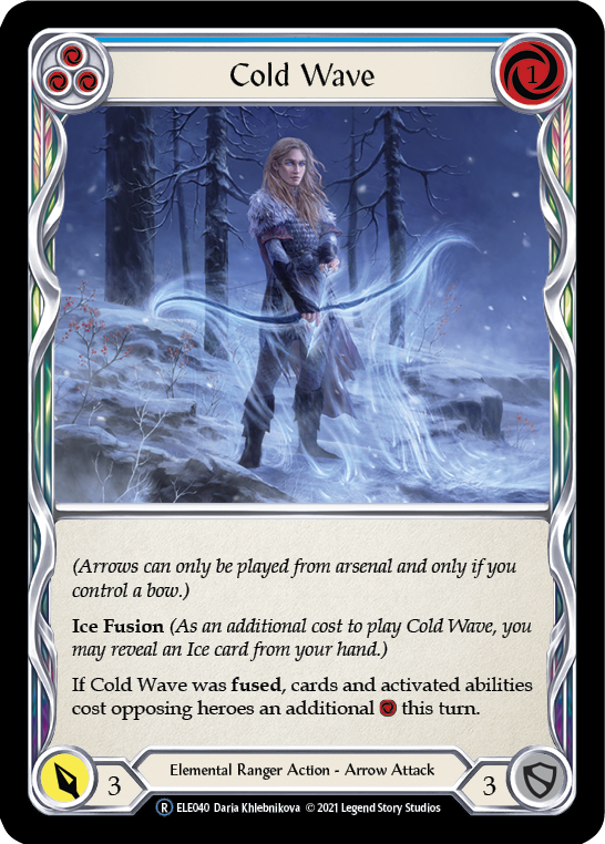Cold Wave (Blue) [U-ELE040] (Tales of Aria Unlimited)  Unlimited Rainbow Foil