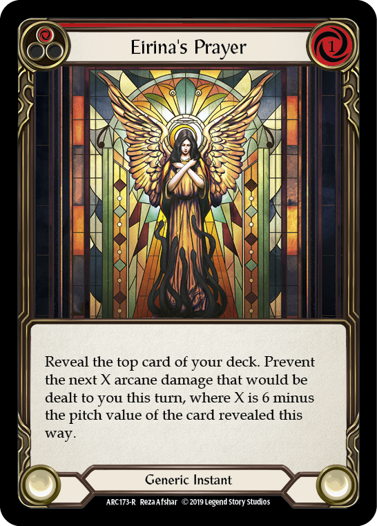 Eirina's Prayer (Red) [ARC173-R] (Arcane Rising)  1st Edition Rainbow Foil