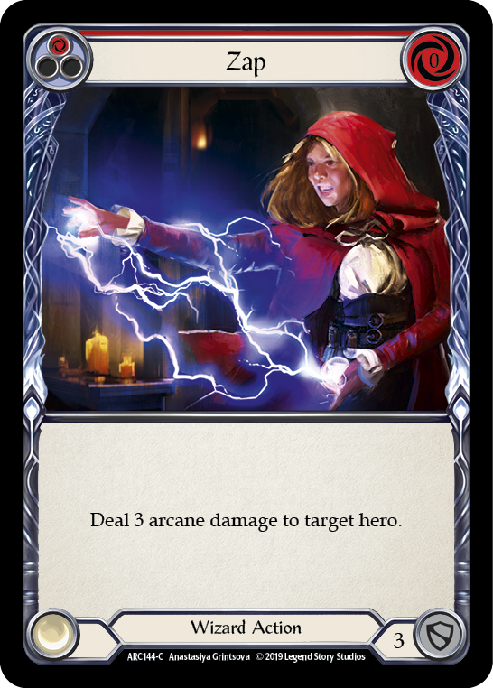 Zap (Red) [ARC144-C] (Arcane Rising)  1st Edition Rainbow Foil