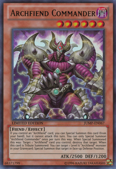 Archfiend Commander [JUMP-EN067] Ultra Rare