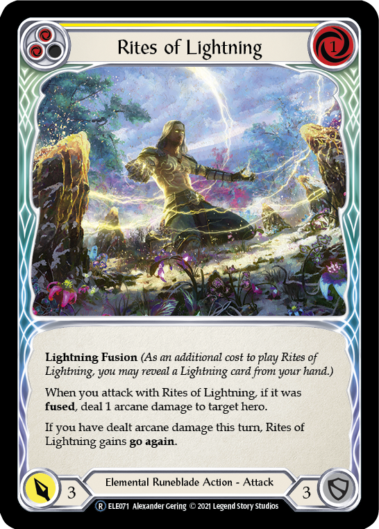 Rites of Lightning (Yellow) [U-ELE071] (Tales of Aria Unlimited)  Unlimited Rainbow Foil