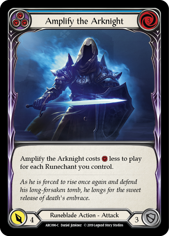 Amplify the Arknight (Blue) [ARC096-C] (Arcane Rising)  1st Edition Normal