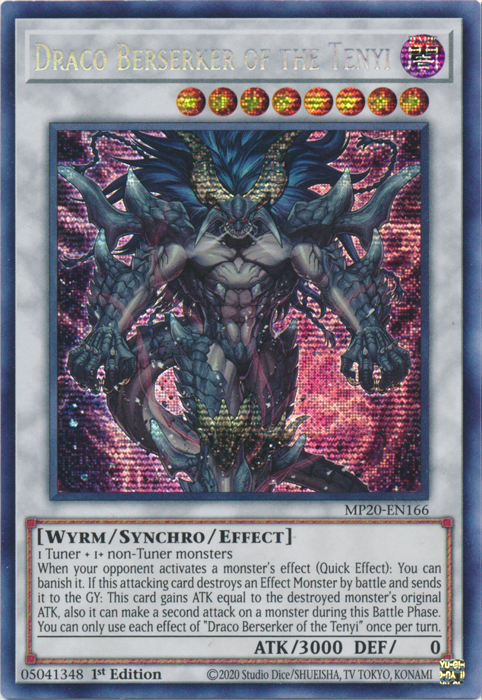 Draco Berserker of the Tenyi [MP20-EN166] Prismatic Secret Rare